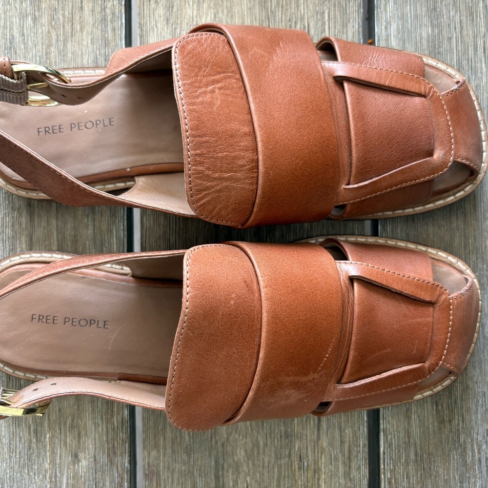 Free People Libby Fisher Leather Flats 8.5 - Picture 8 of 9